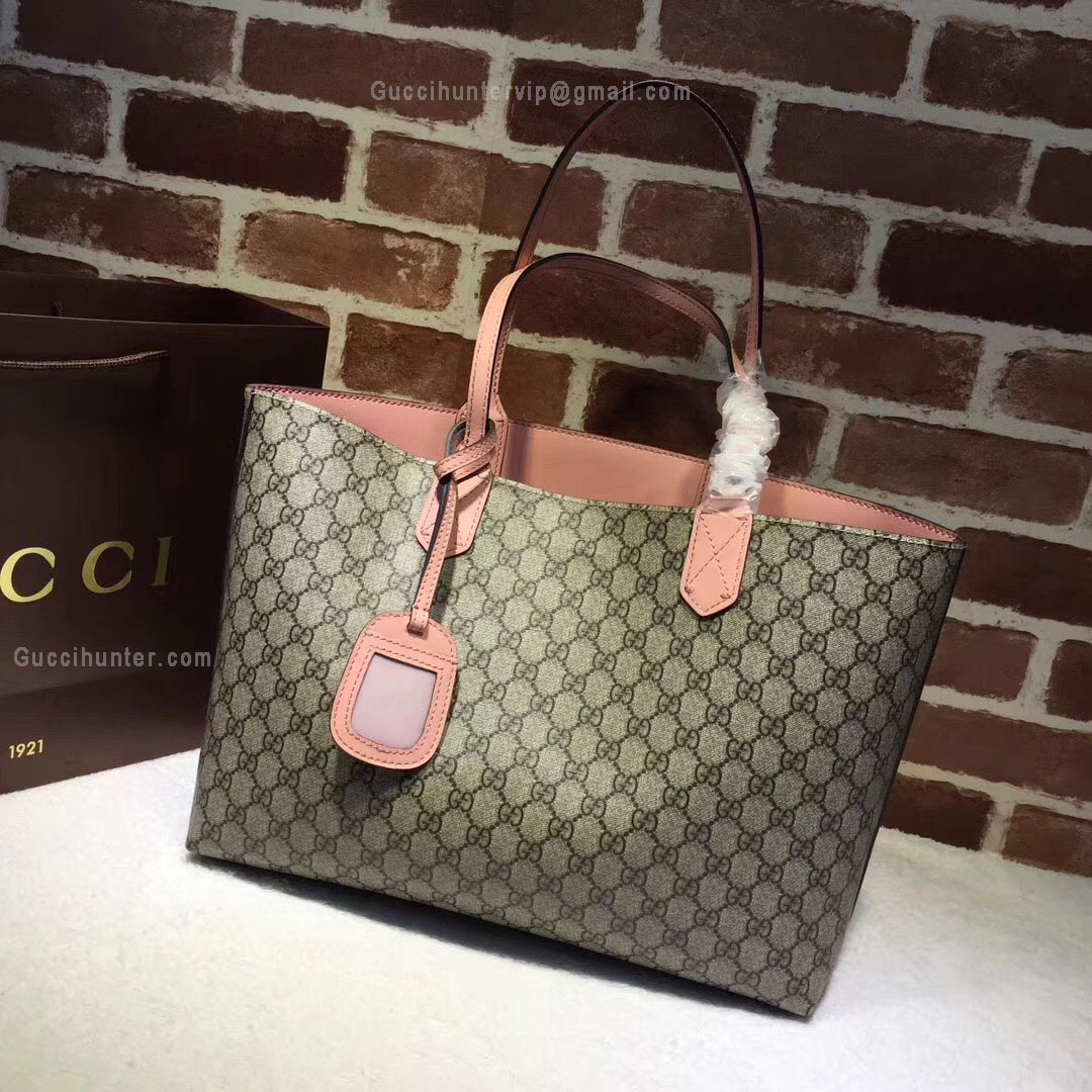 Gucci Reversible GG Blooms Medium Tote Pink 368568